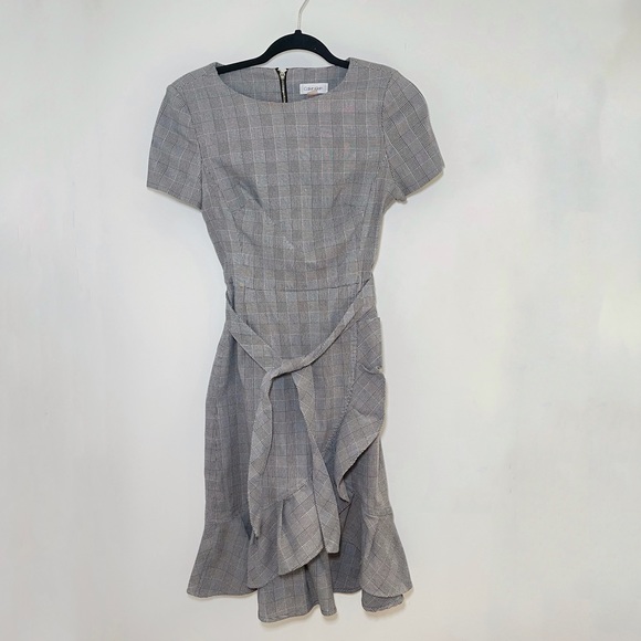 Calvin Klein Plaid Knee-Length Dress US 6 - Picture 3 of 5
